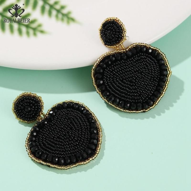 Boucles d'oreilles noires 0894c Chine