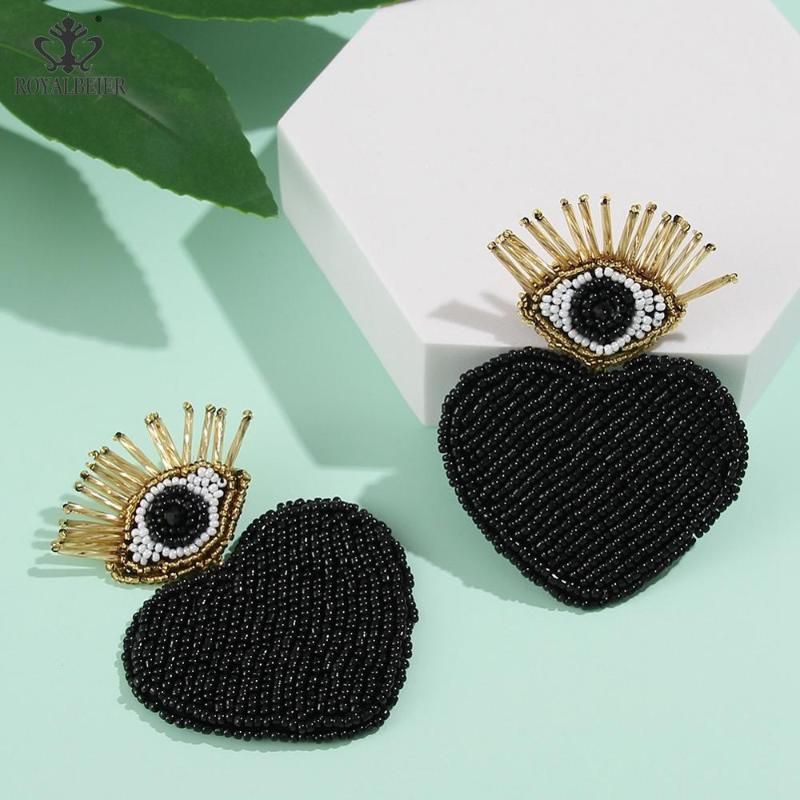 Boucles d'oreilles noires 0897e Chine