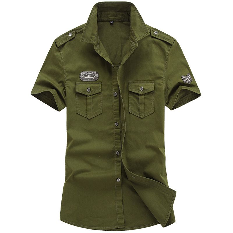 camicia militare verde