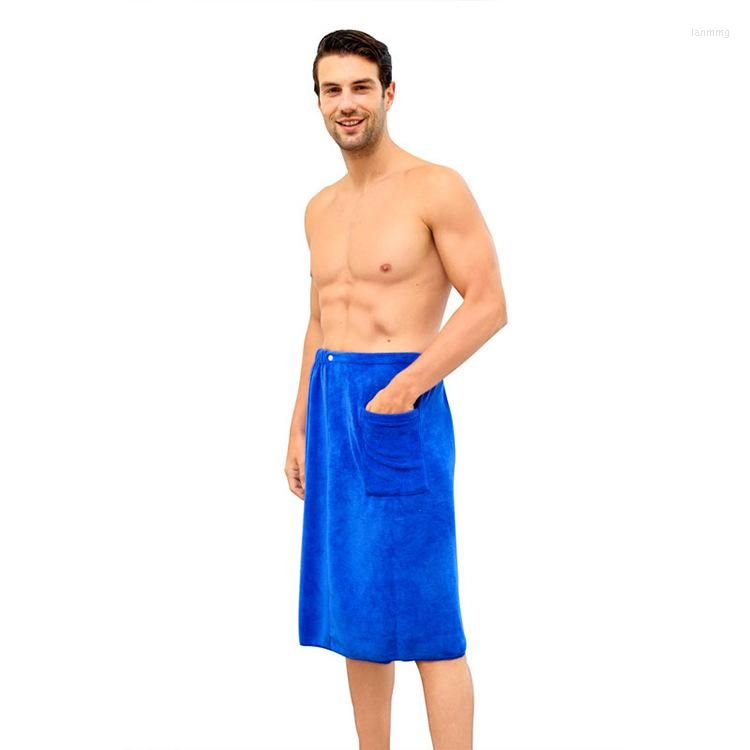 Hommes serviette de bain bleu