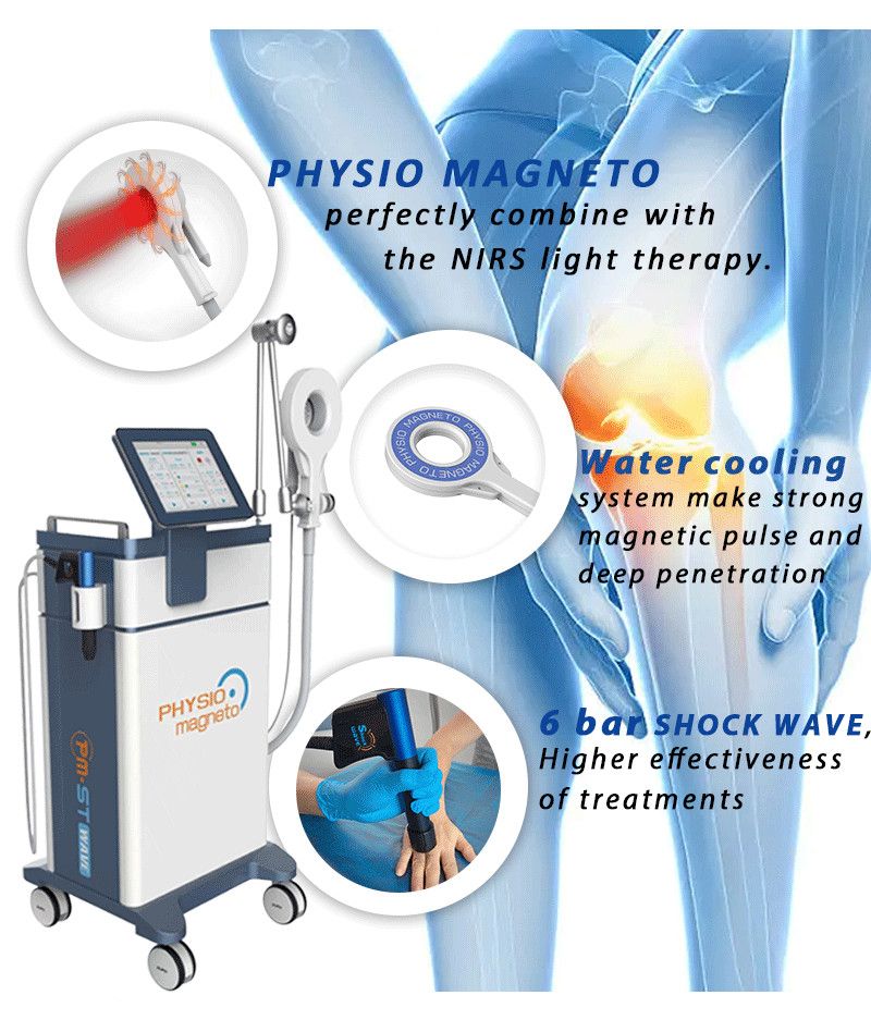 4 Teslas Physio Magneto Pulsed Shockwave Therapy Device For Muscle Bone Joint Regeneration
