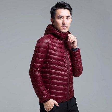 wine red hooded