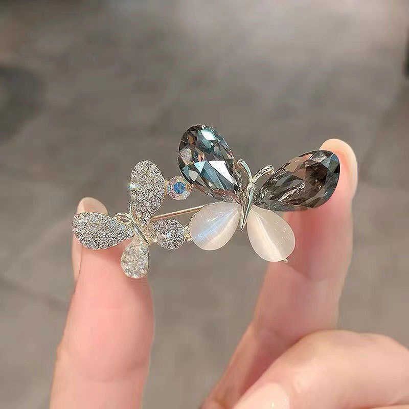 Crystal Butterfly Brooch