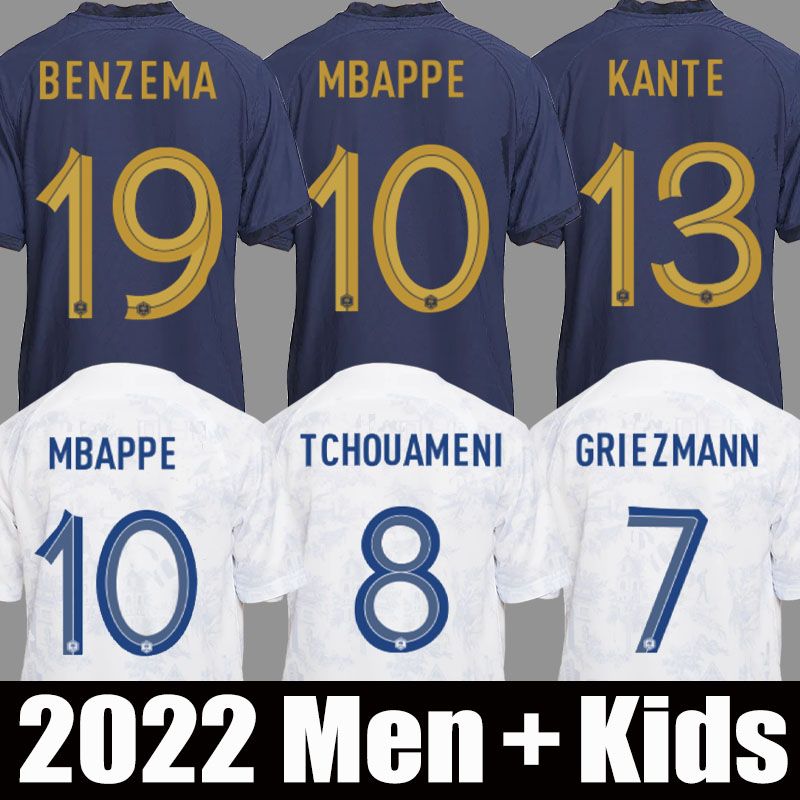 22 France Soccer Jersey World Cup Benzema Mbappe Griezmann Pogba Kante French Giroud Homme Enfant 22 23 Men Kids Kit Set Maillots De Football Shirts From Ace Li 14 1 Dhgate Com