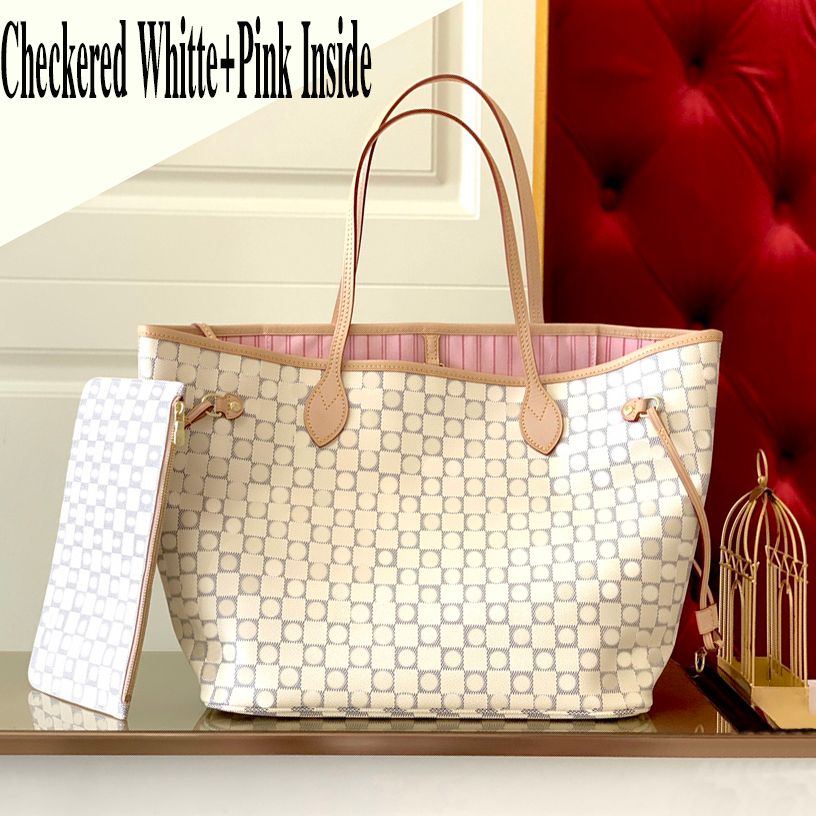 Checkered Whitte+Pink Inside