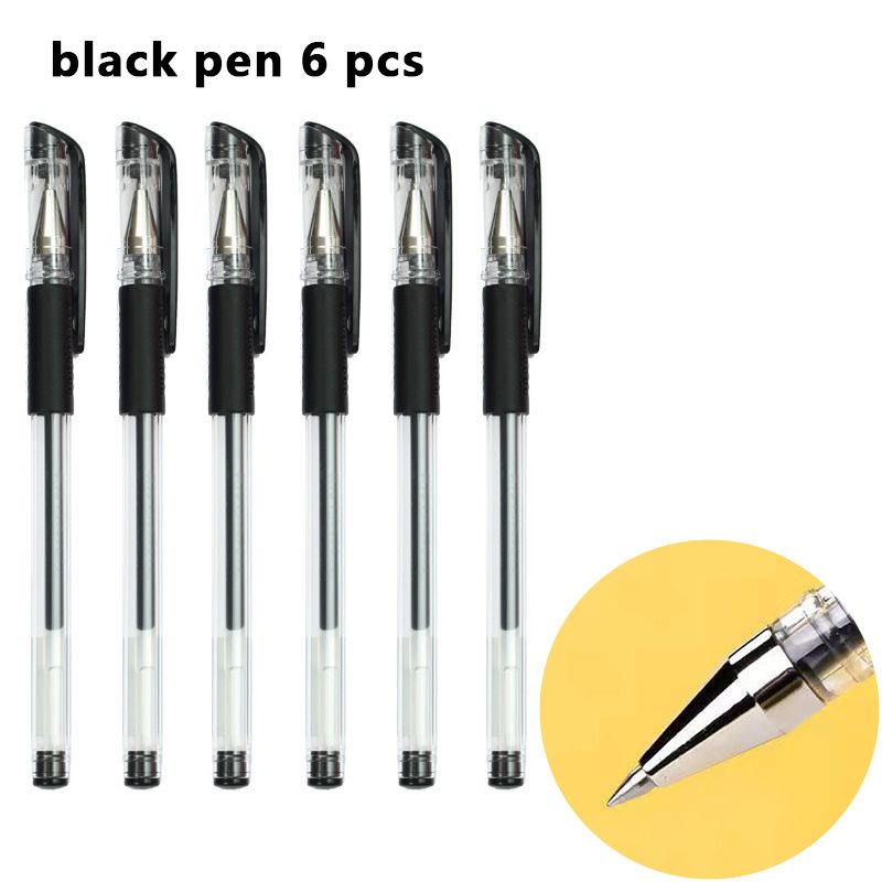 6 pc's zwarte pen a