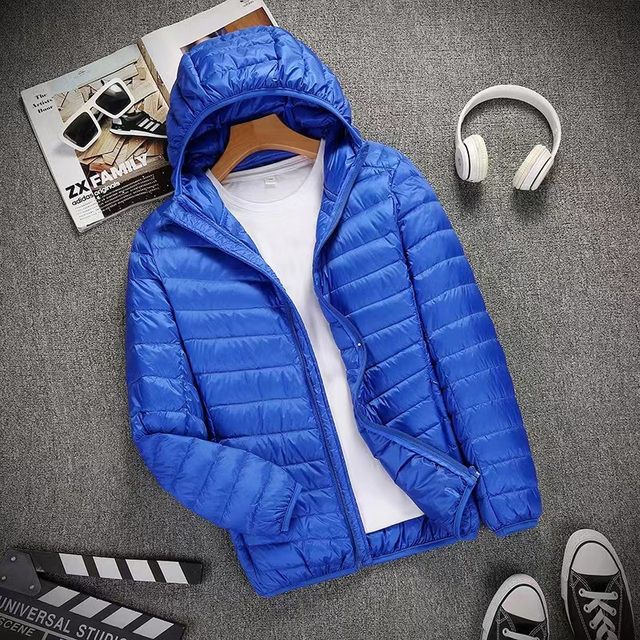 blue hooded