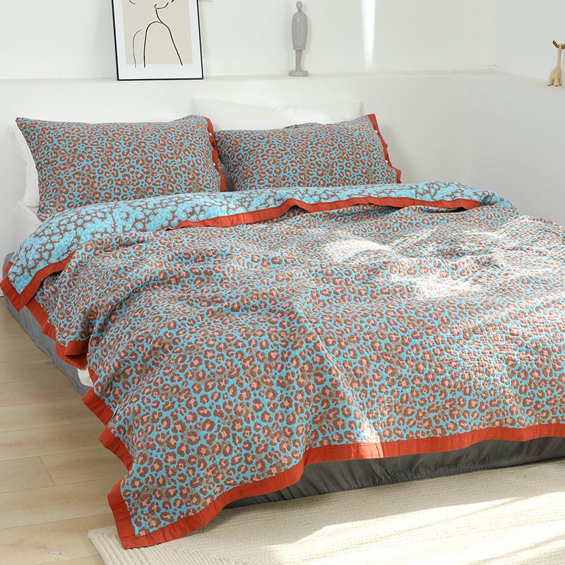 Estampado de leopardo azul