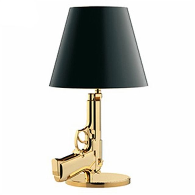 Bedside lamp Gold CN Power switch button