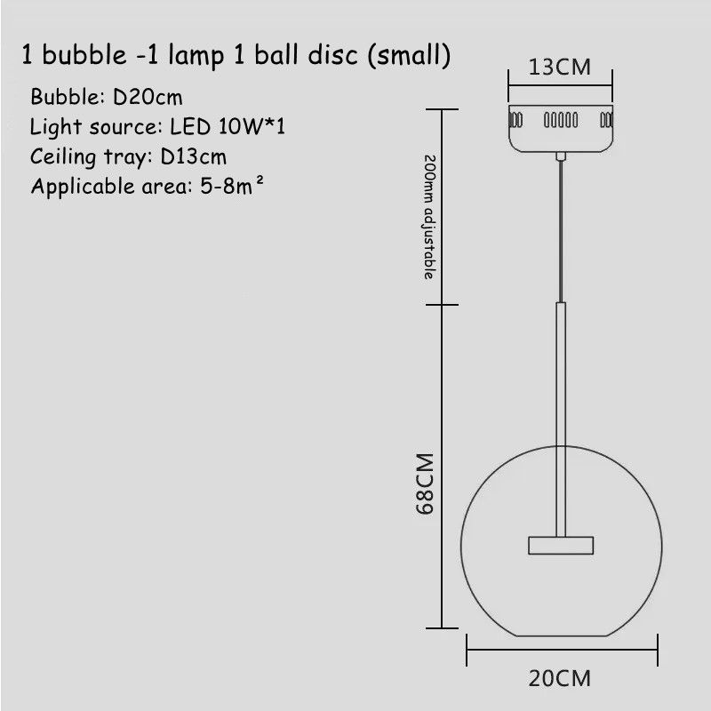 1 Bubble Mała zimna biała czysta