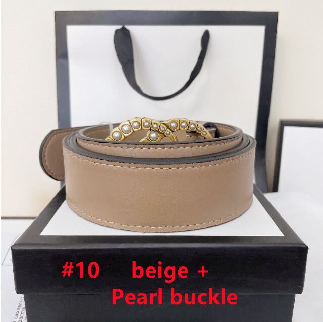 #10 beige(3.8cm) + Pearl buckle