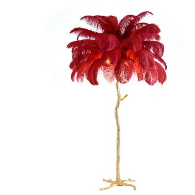 Wine Red China Resin Lamp Body