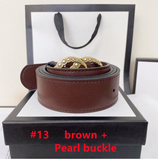 # 13 Brown (3.8cm) + fivela de pérola