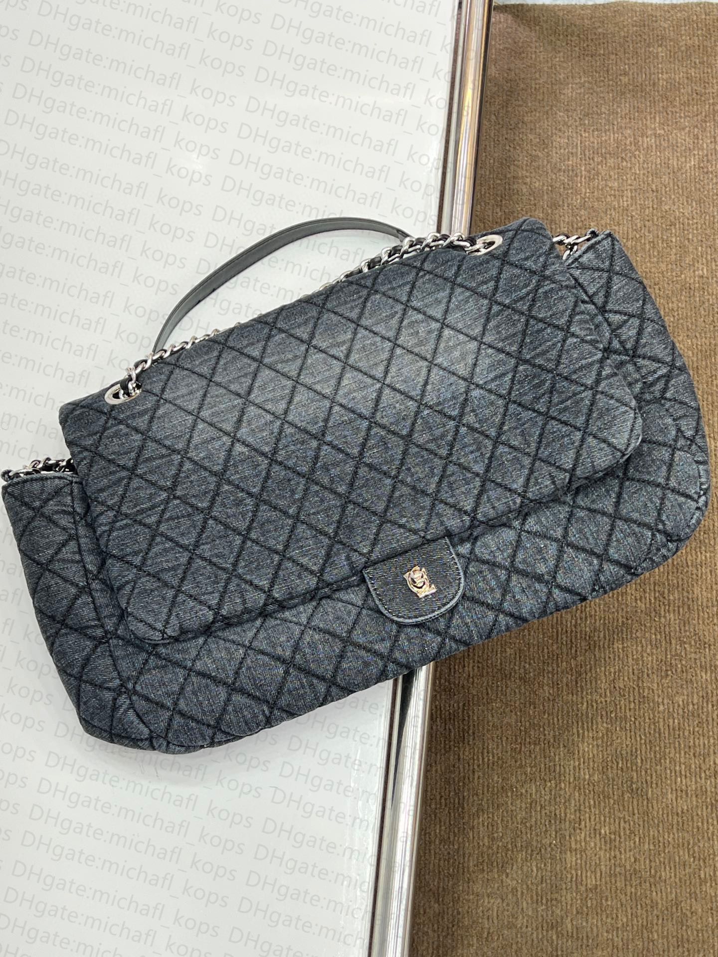 Luxury Women Bag Denim Vintage Shoulder Bag Chain Large Capacity