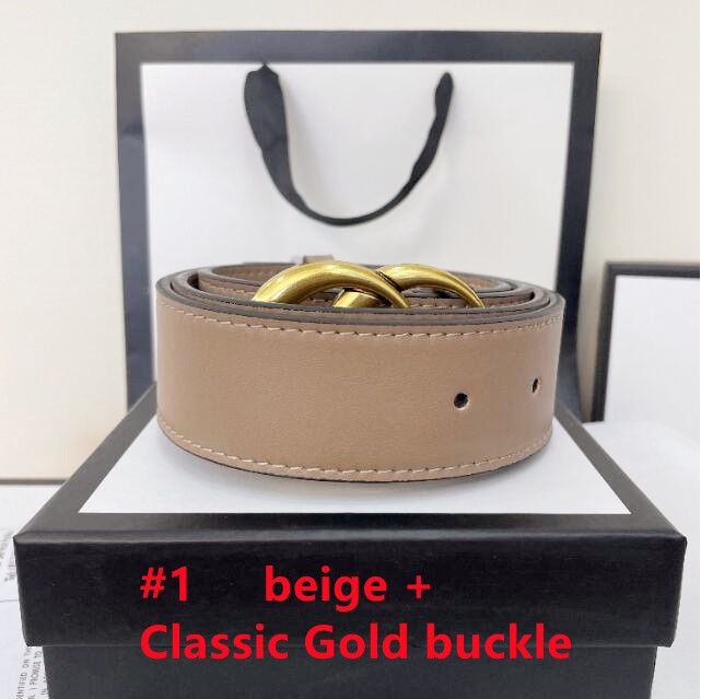 # 1 Beige (3,8cm) + klassisk guldspänne