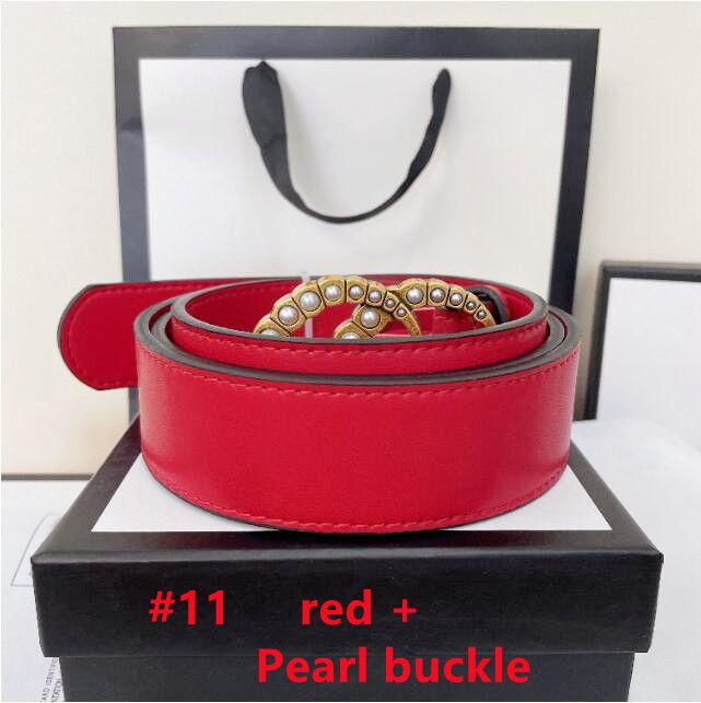 #11 red(3.8cm) + Pearl buckle