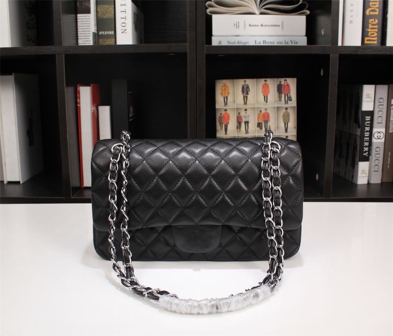 G-25.5cm Black Silver-Diamond Lattice