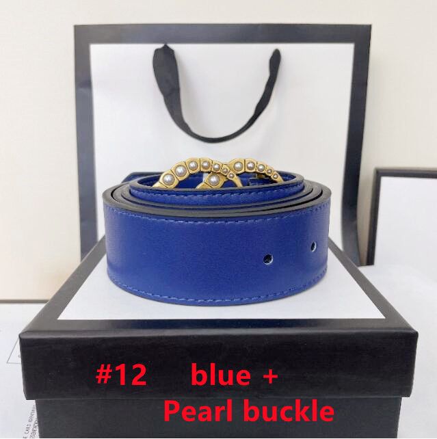 #12 blue(3.8cm) + Pearl buckle