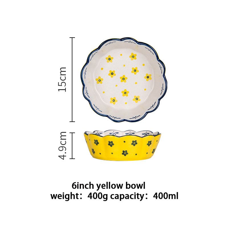 6 pouces de fleur jaune