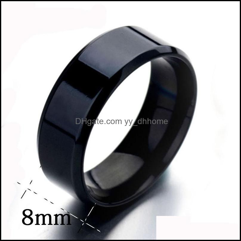 8 mm zwarte ring