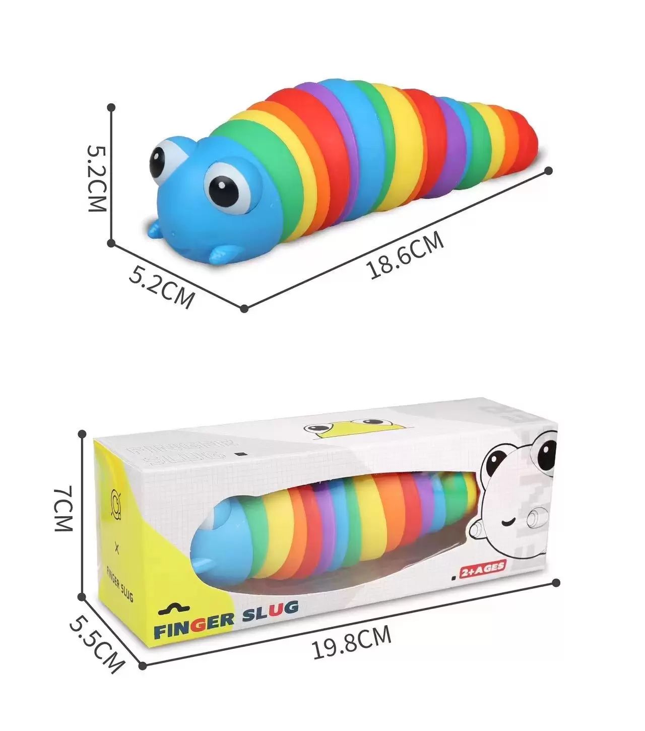 Desk Slug Fidget Toys 3D Printed Articulated Slug Flexible Stim Toy Desk Pet ...