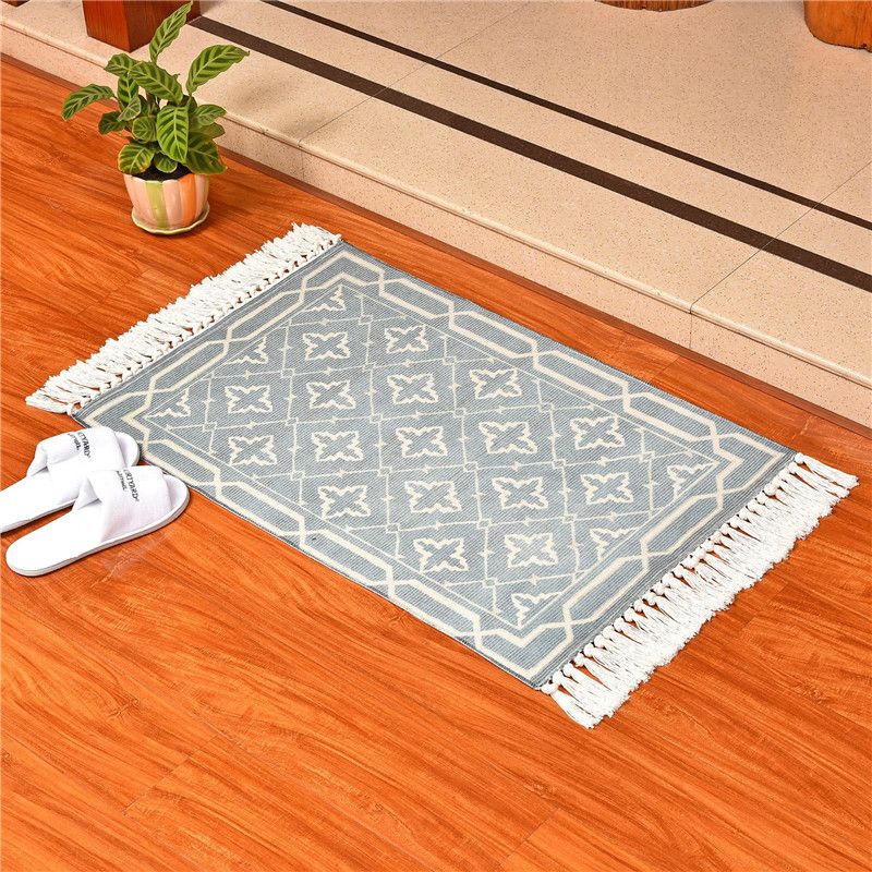 Striped Stair Carpets Farmhouse Kitchen Rug Black And White Handwoven