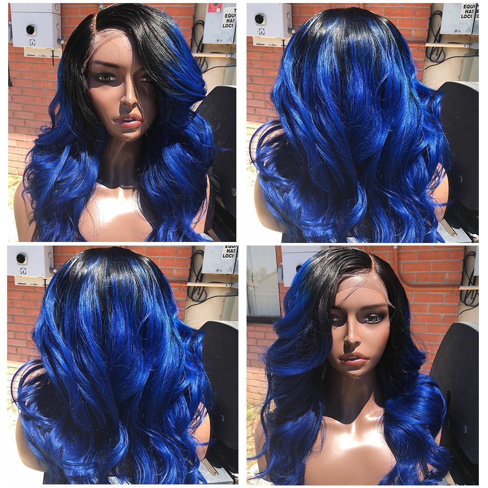 Hair Bulks Sexay Blue Body Wave 4 Bundles Deal 10A Peruvian Human Weaving 3  Pcs Dark