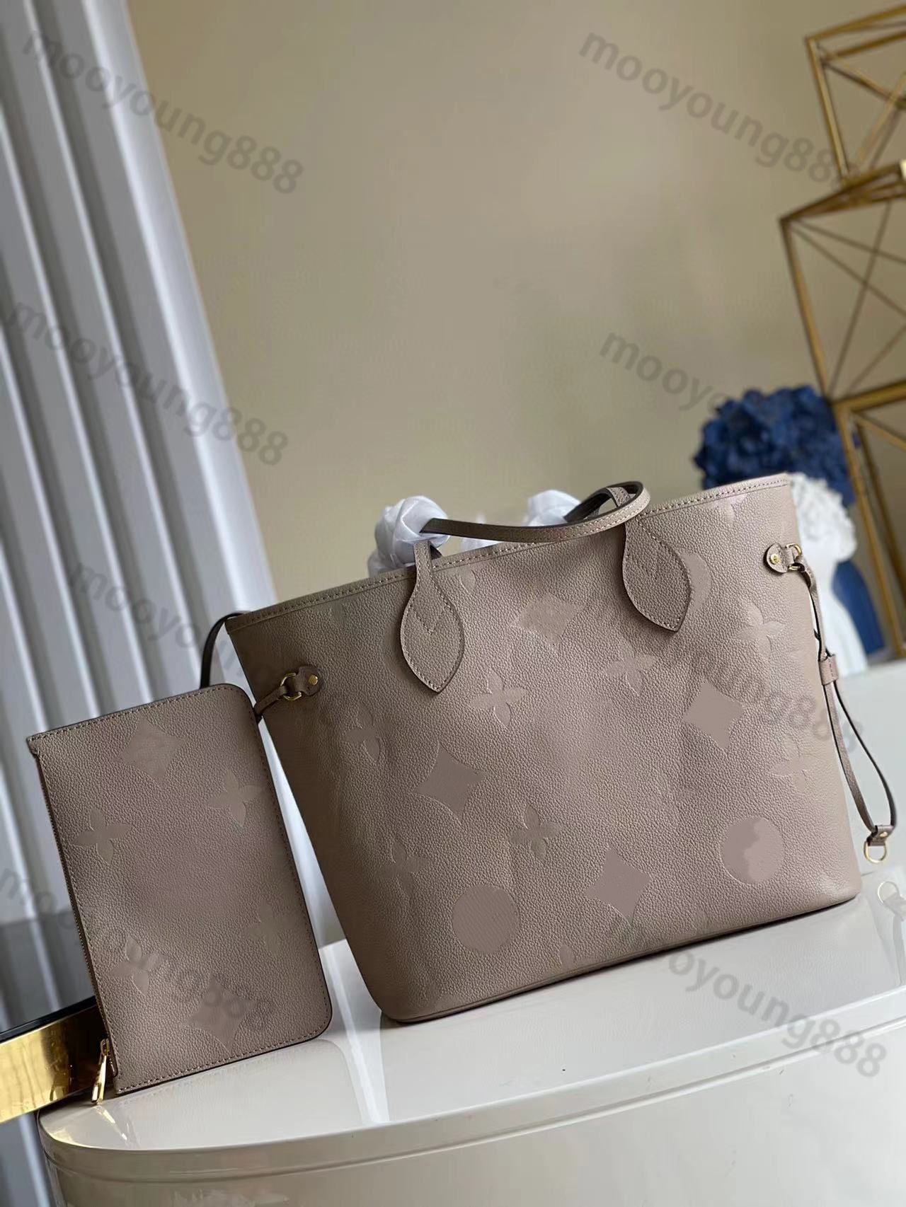 10A Top Tier Mirror Quality MM Shopping Bag Womens Real Leather Black Purse  Letter Embossed Tote Luxury Designer Handbag Composite Shoulder Bag With  Small Pouch From Mooyoung888, $201.48