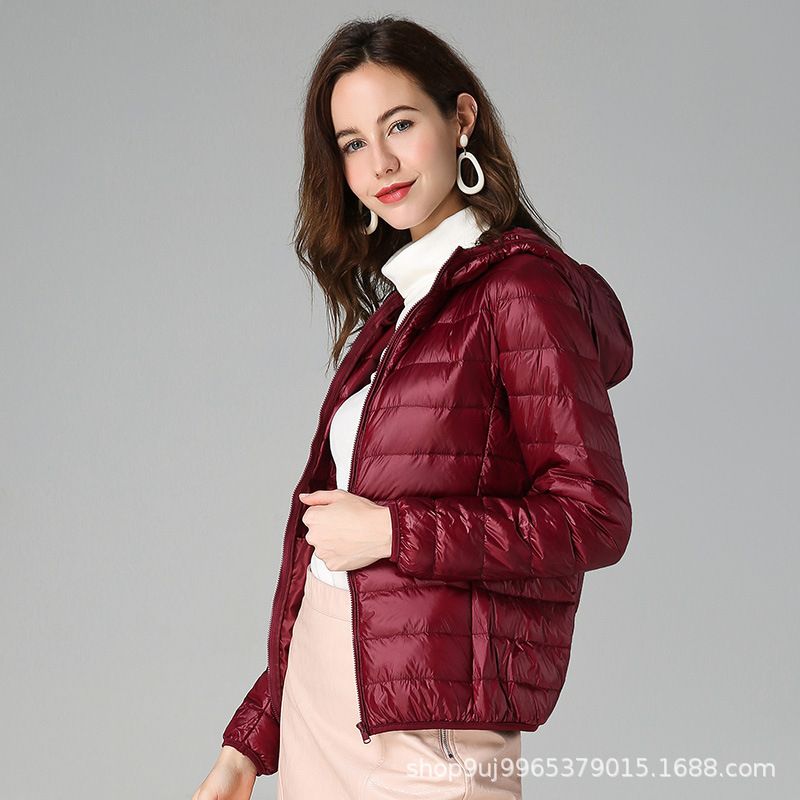 wine red hooded