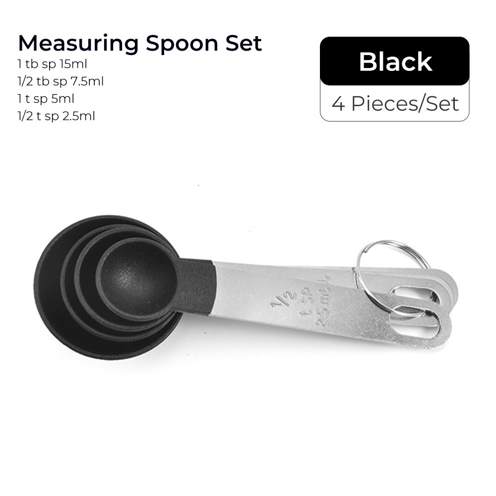 4pcs Black Spoon.