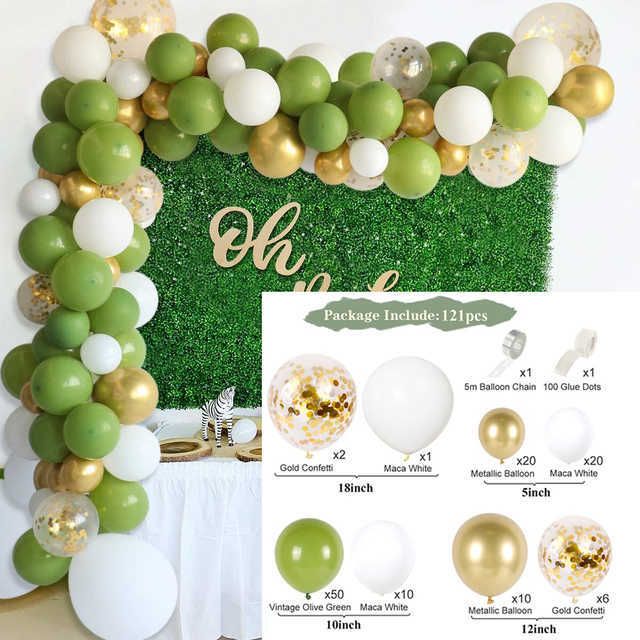 121pcs Green-7inch