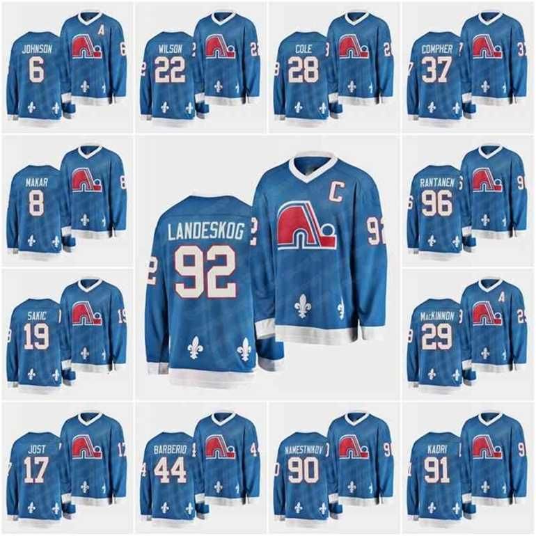 Mens Colorado Avalanche Jerseys 8 Cale Makar 29 Nathan MacKinnon 96 Mikko  Rantanen 92 Gabriel Landeskog Hockey Jersey From Linshuai, $35.24