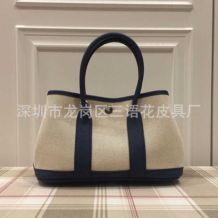 30cm dark blue with beige canvas