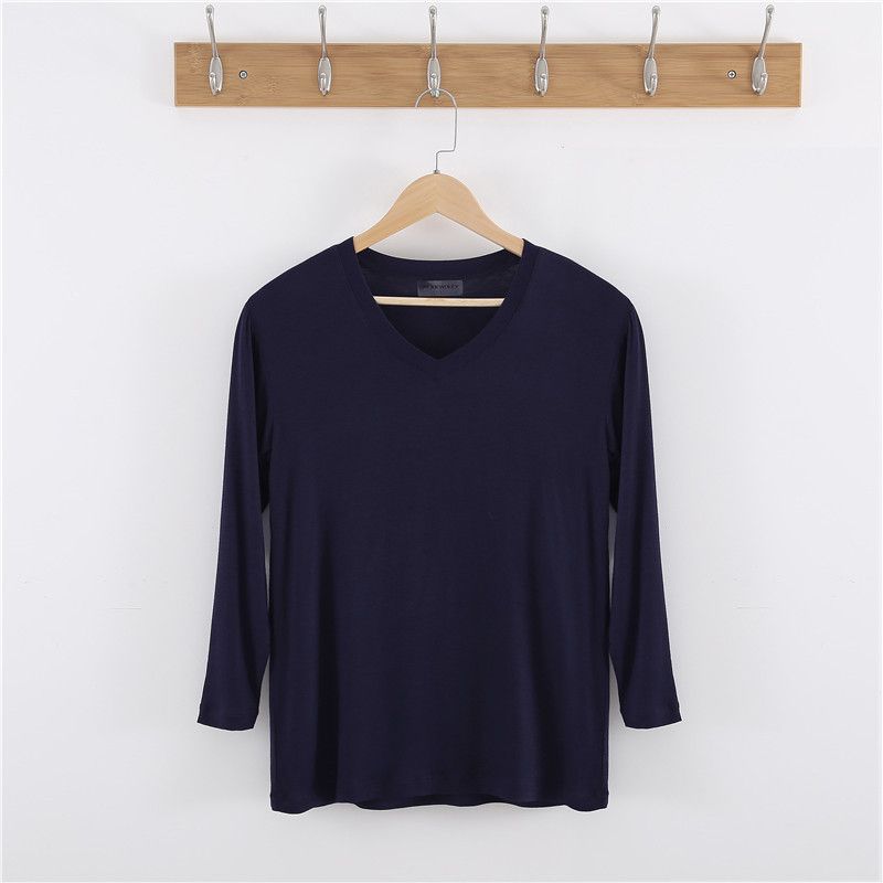 Top à col en V Navy