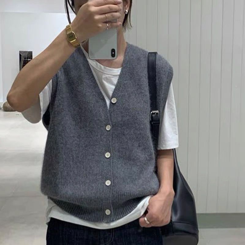 dark gray vest