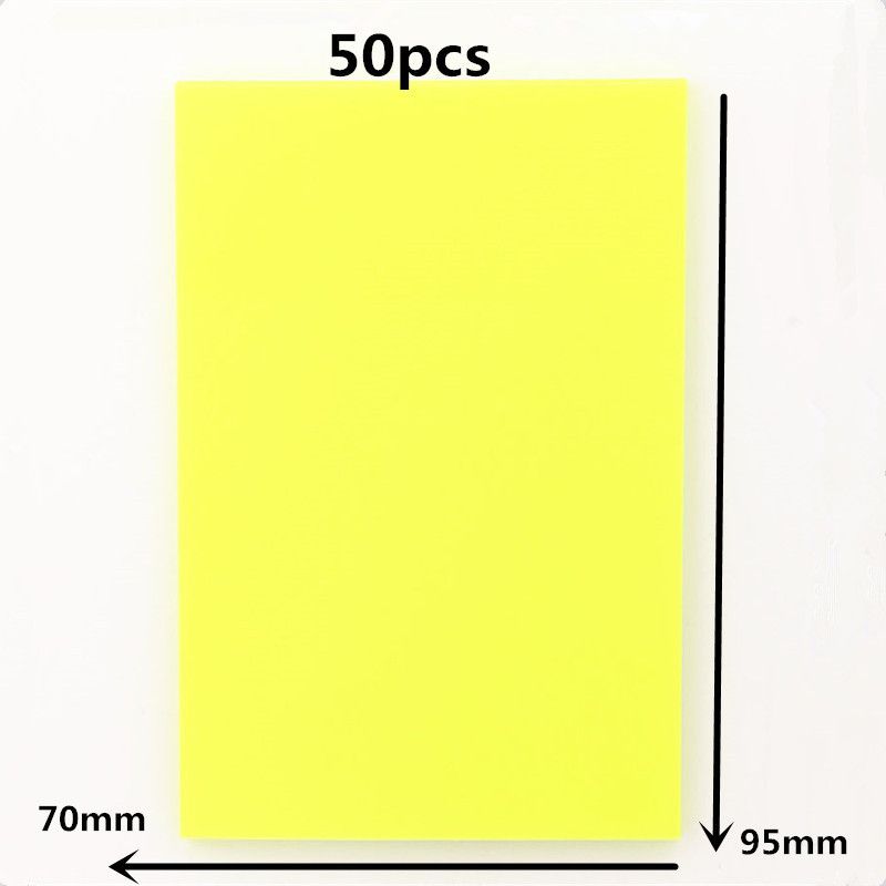 50pcs neon amarelo