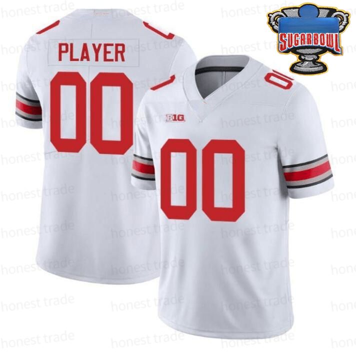 Witte jersey+Sugar Bowl Patch