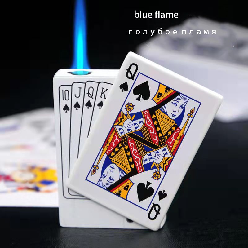 Spade Q (blue flame)