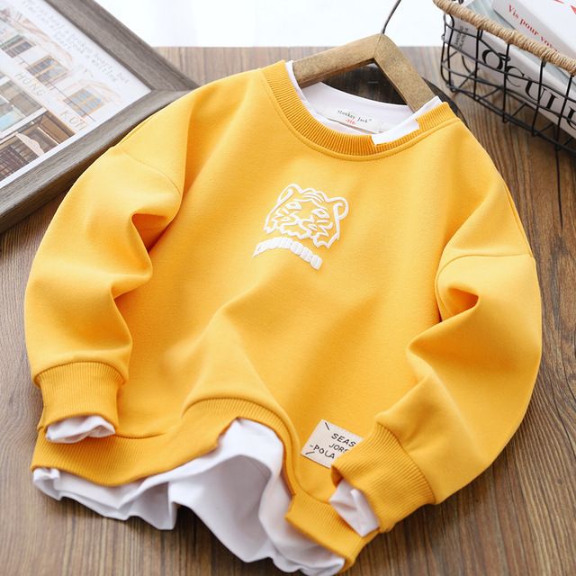 sweat-a capuche-lion-jaune-