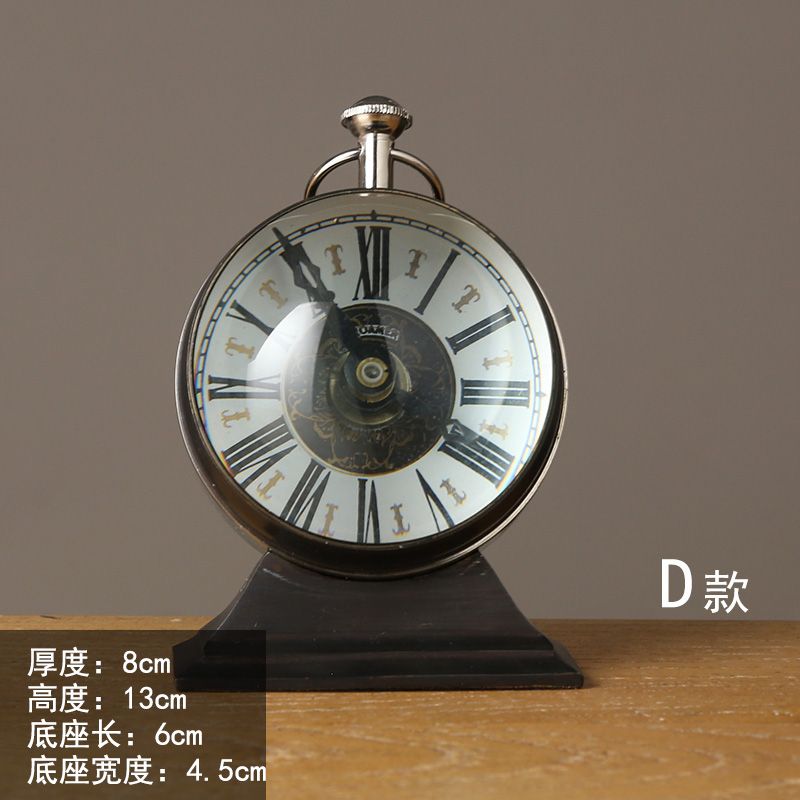 Pure Copper Vintage Double Sided Table Clock Antique Home Decor