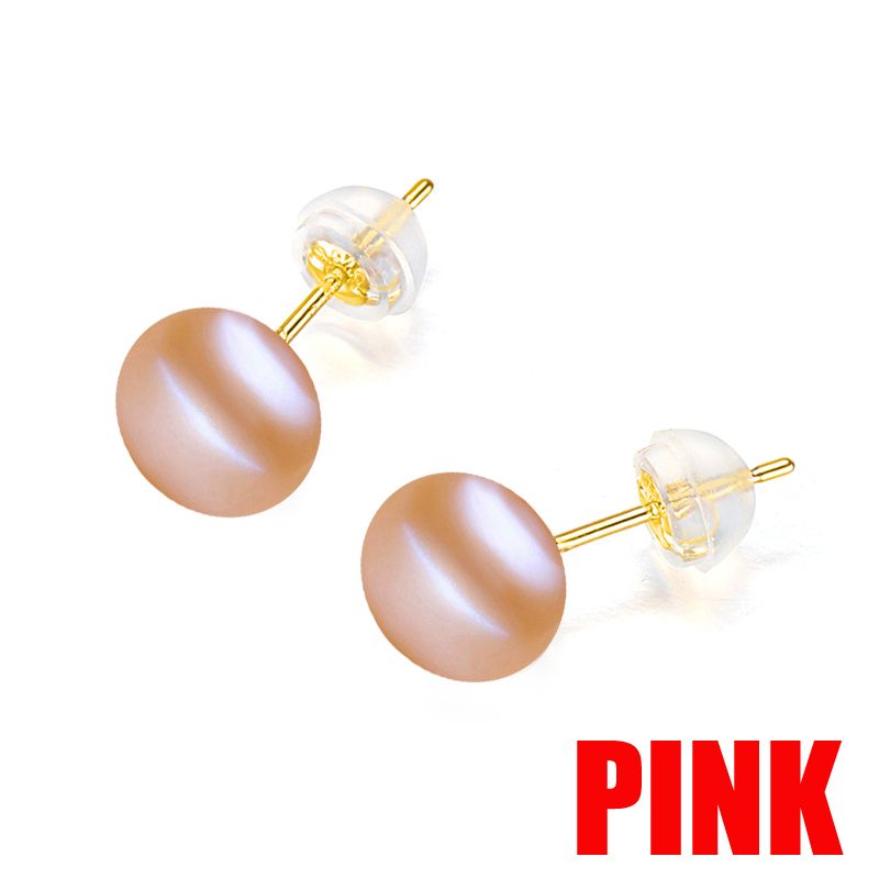 pink pearl earring