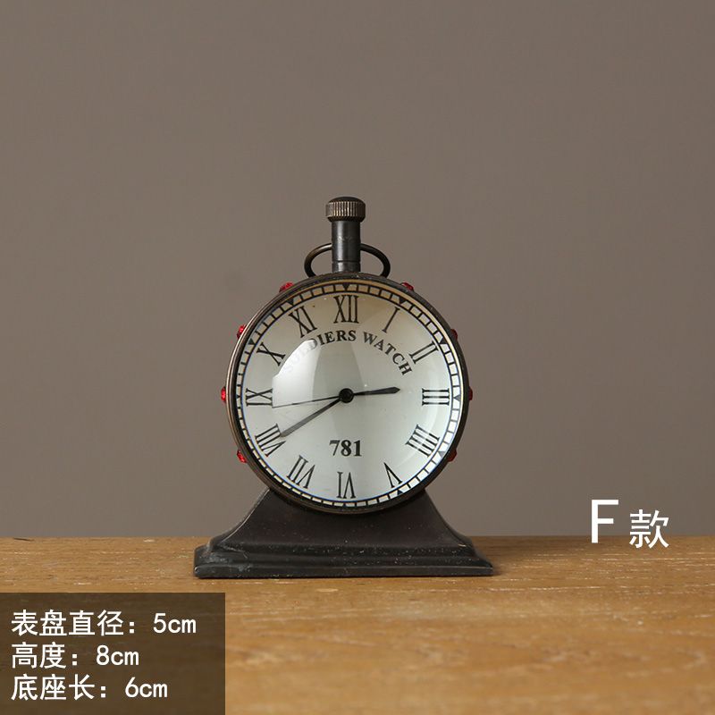 Pure Copper Vintage Double Sided Table Clock Antique Home Decor