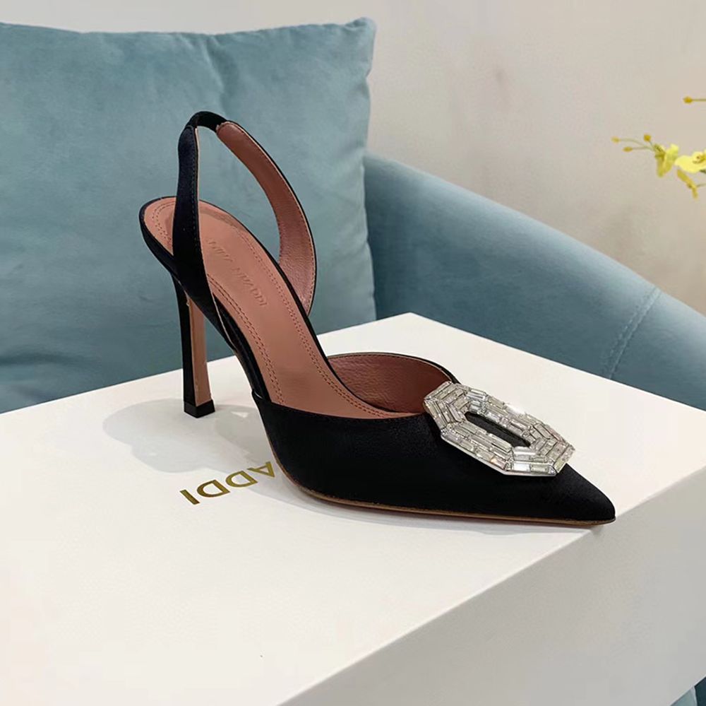black 10.5cm heel height