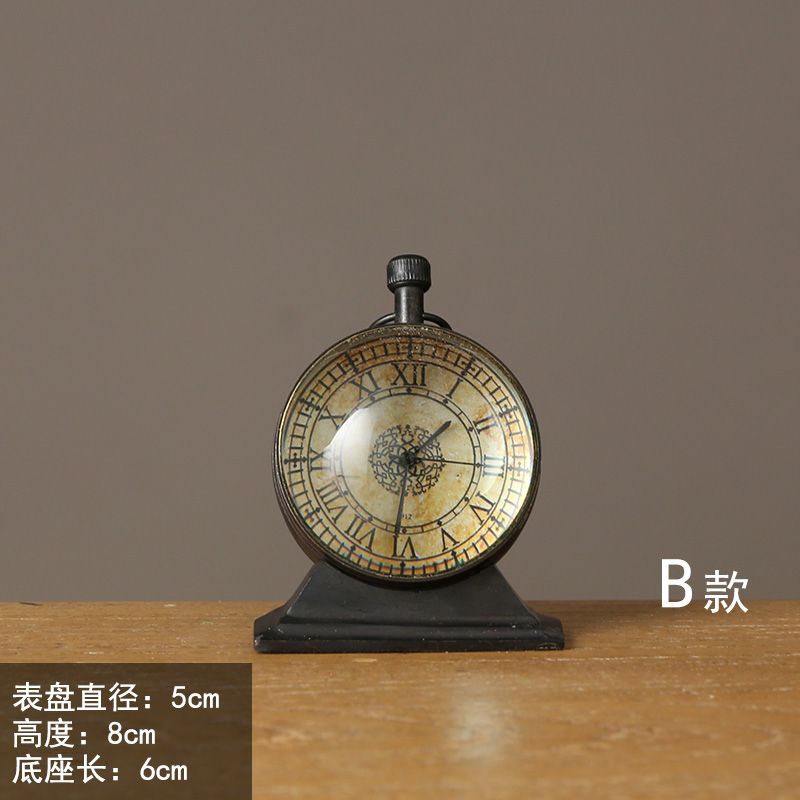 Pure Copper Vintage Double Sided Table Clock Antique Home Decor