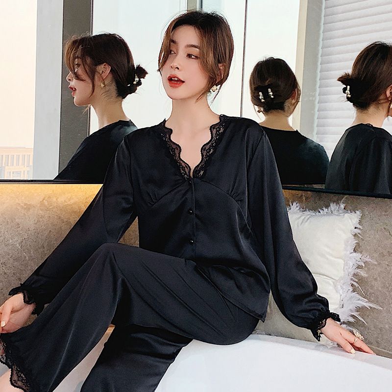 Black V-Neck PJS