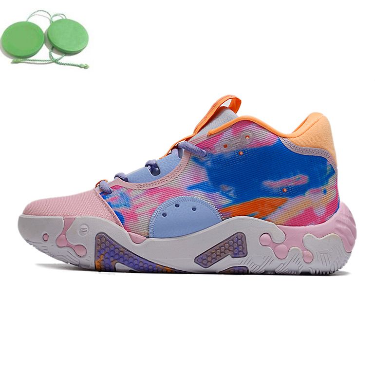 Paul George PG 6 Mens Basketball Shoes Sneaker Fluoro All Star White Black Mint Blue Paisley 