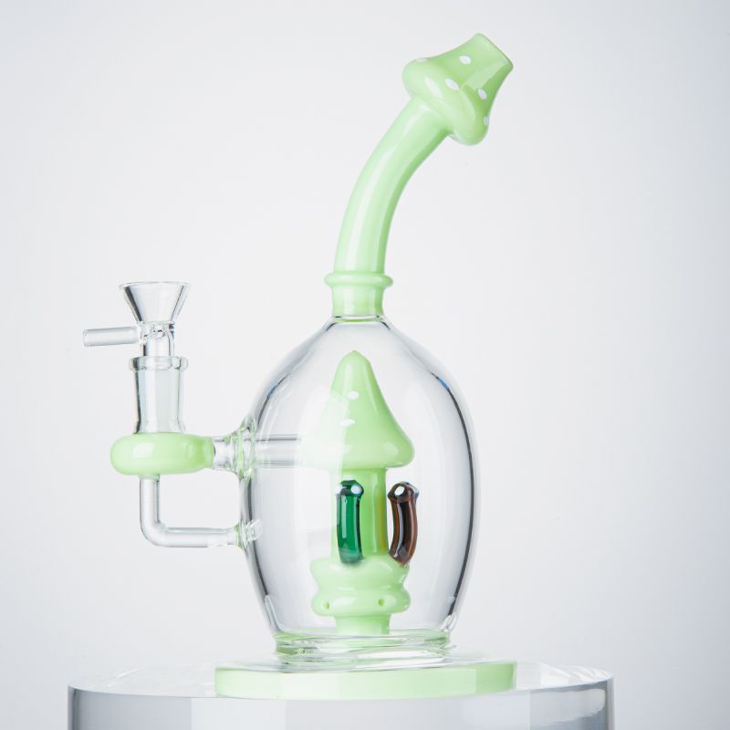 milk green bong with bowl