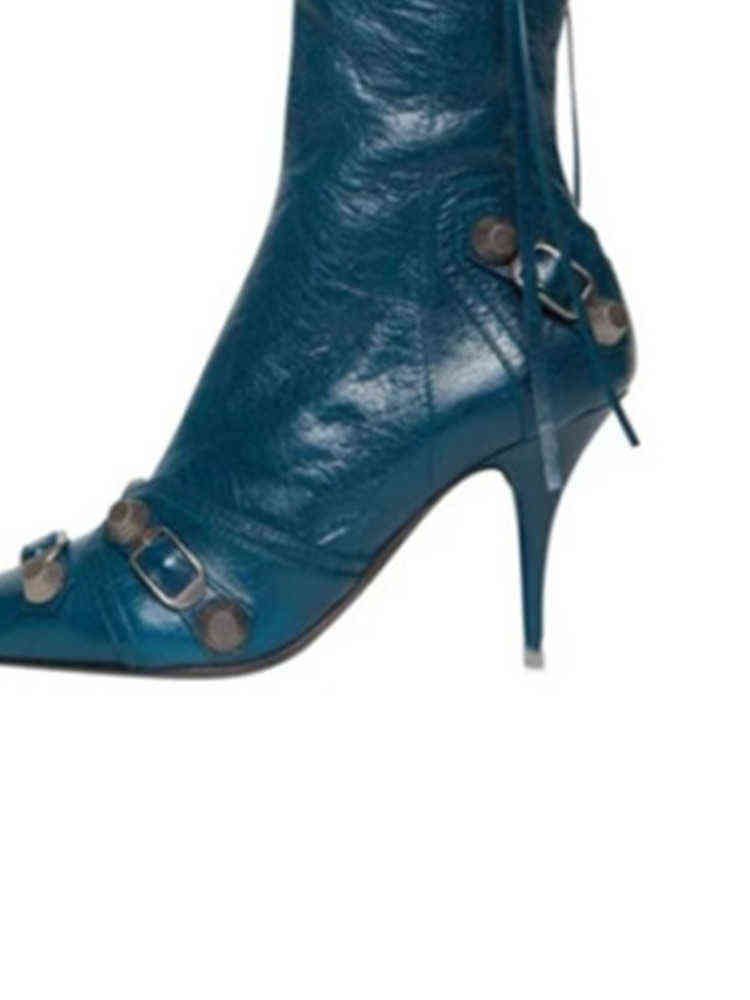 Blue Ankle Boots