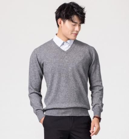 v-neck dark grey