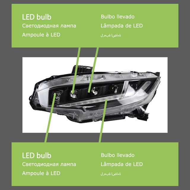 Car Headlights Assembly For Honda CIVIC X G10 20 16 2021 Civic LED